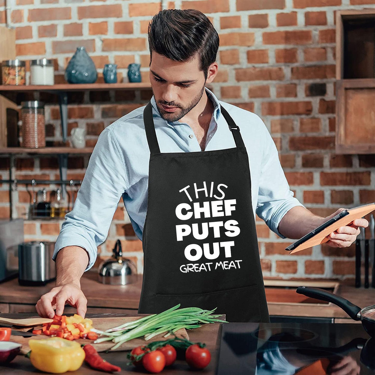 Be Buz This Chef Puts Out Great Meat Funny Aprons for men Printed Apron Gift for Her Chef Apron Kitchen Apron BBQ Apron Gift Baking Apron Father Day Gift