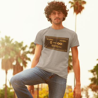 Retro Scoreboard Football T-Shirt – 90:00 +∞ – World Cup 2026 - Top Tee