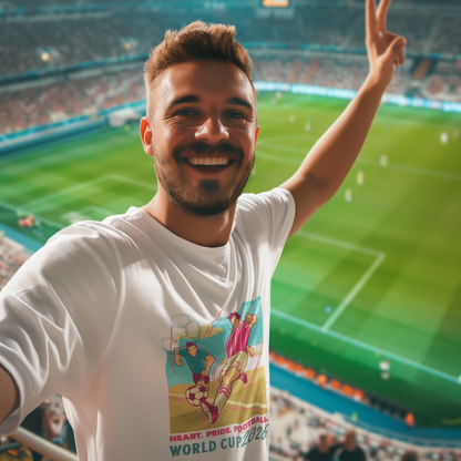 Heart. Pride. Football. – Retro World Cup 2026 T-Shirt | Vintage Football Graphic Tee | FIFA Fan Gift - Top Tee