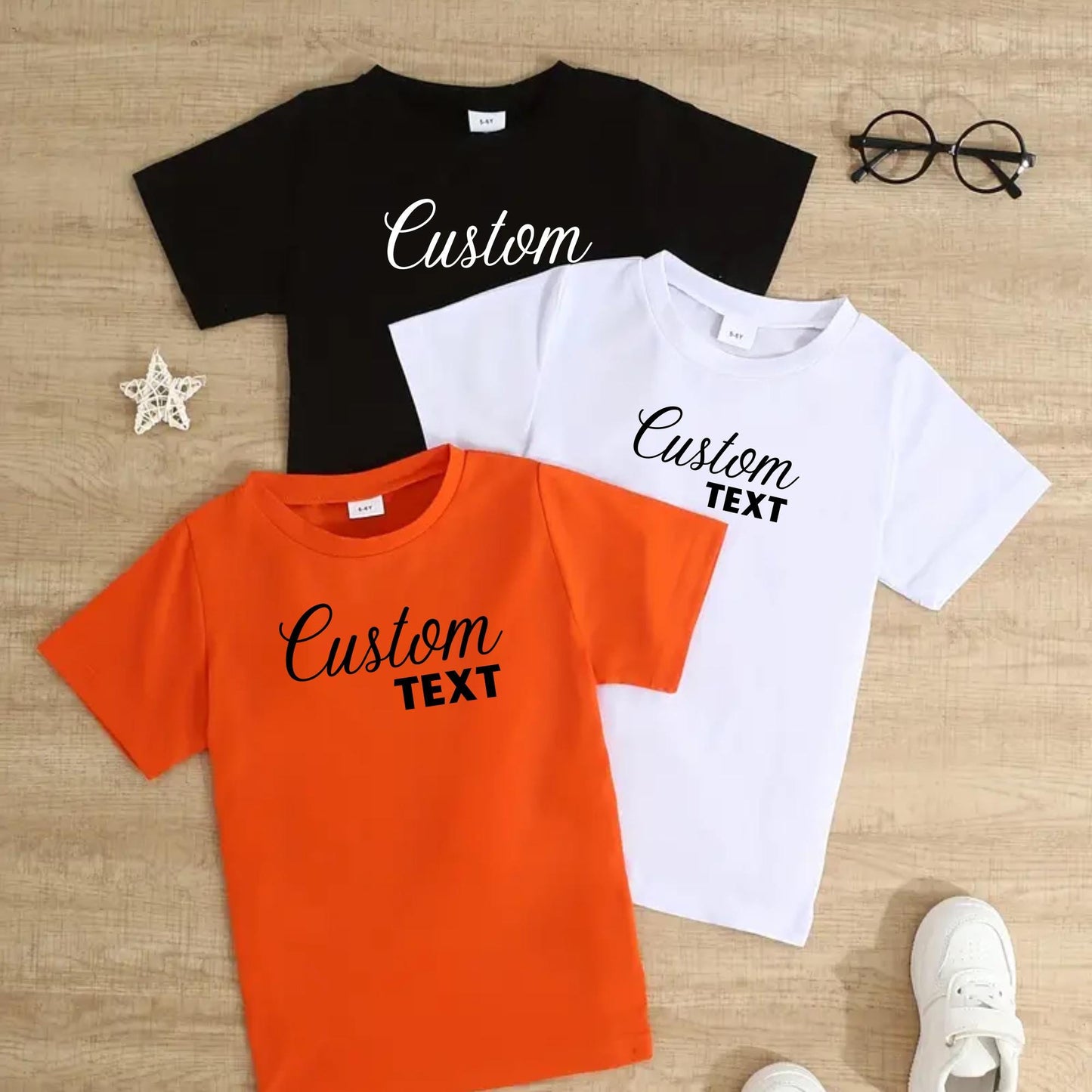 Personalised Kids tshirt - Childrens Custom Text tshirt - kids Name tshirt, Personalised Custom Text Party Gift Boys Girls Kids T-Shirts