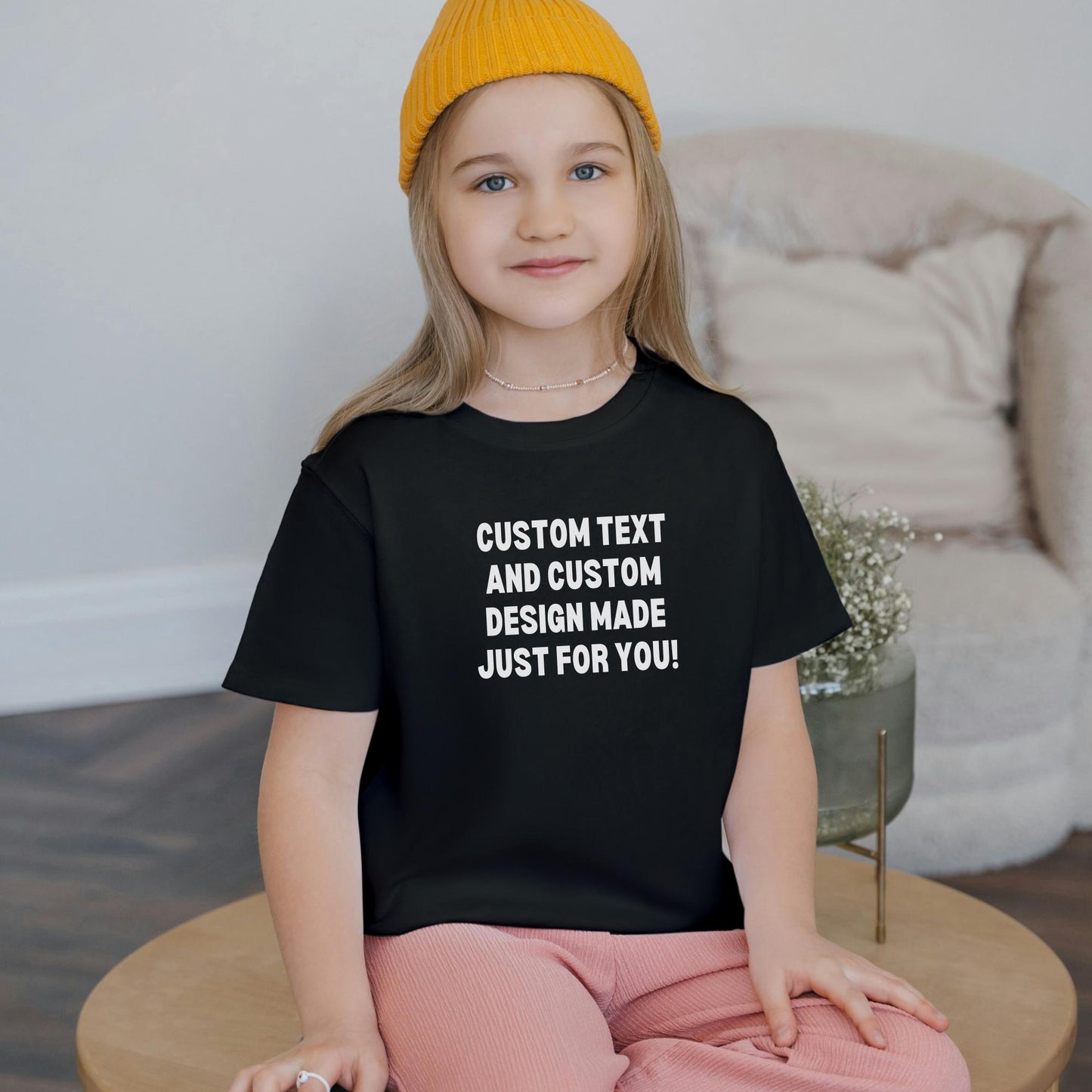 Custom Text & Image Kids tshirt, Childrens Custom Text tshirt, kids Name tshirt, Personalised Custom Text Party Gift Boys Girls Kids