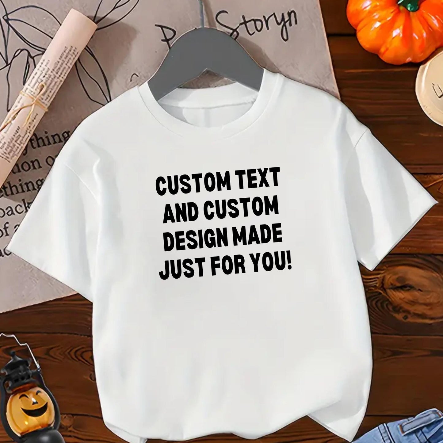 Custom Text & Image Kids tshirt, Childrens Custom Text tshirt, kids Name tshirt, Personalised Custom Text Party Gift Boys Girls Kids