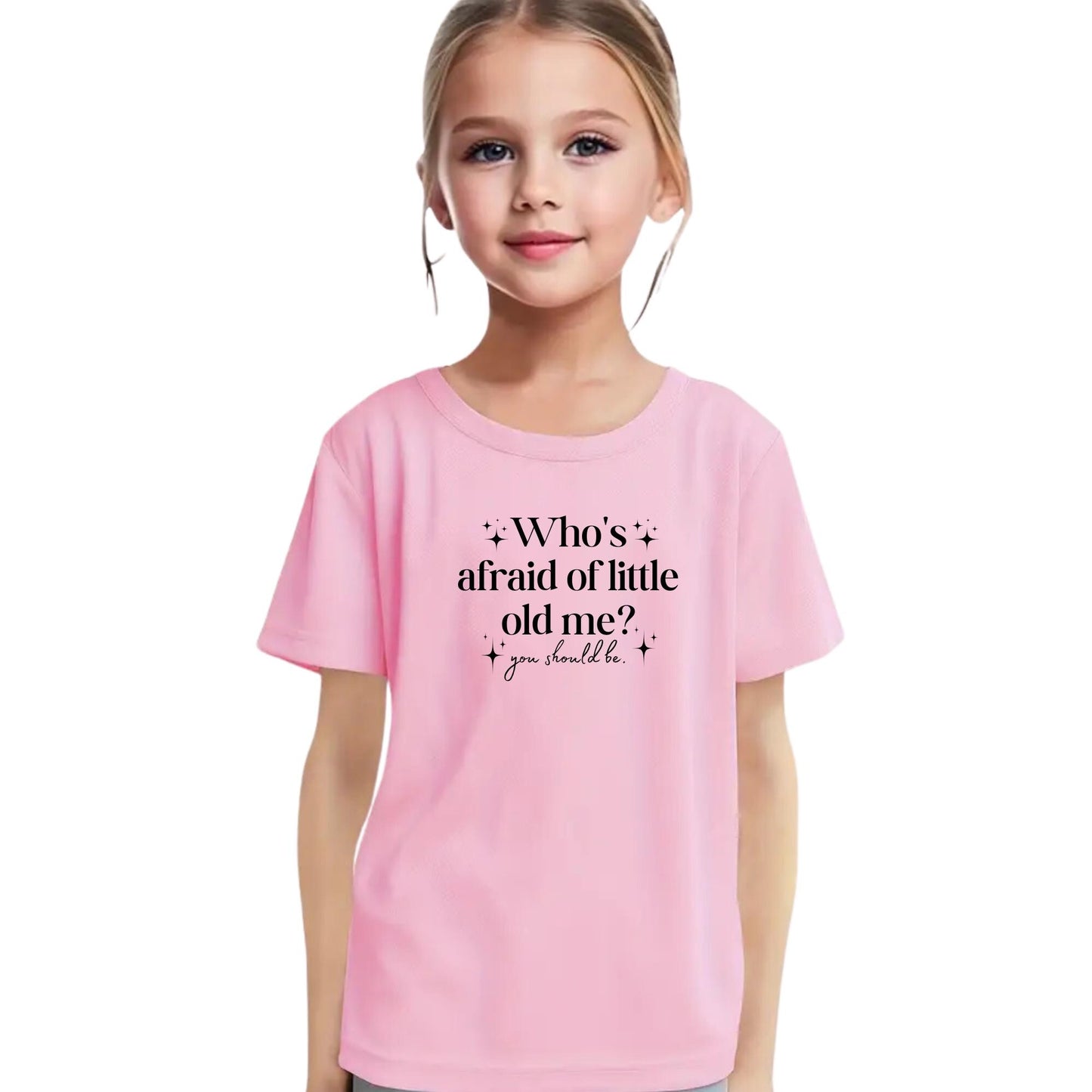 Who&#39;s Afraid of Little Old Me Kids tshirt | Kids Gift | Funny Kids T-Shirt | Perfect Gift for Little Ones