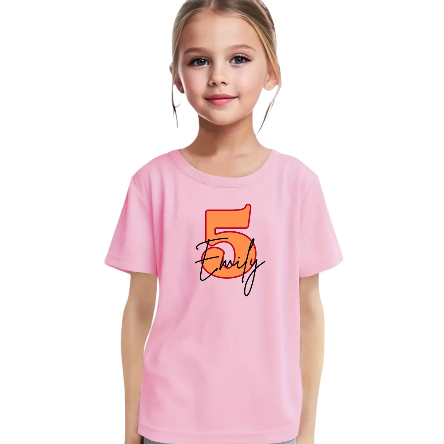 Custom Kids Birthday Tees | Personalised Name & Age Birthday T-Shirts for Kids
