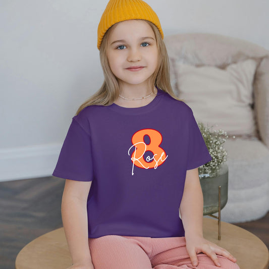Custom Birthday Kids T-Shirt – Personalised Name & Age