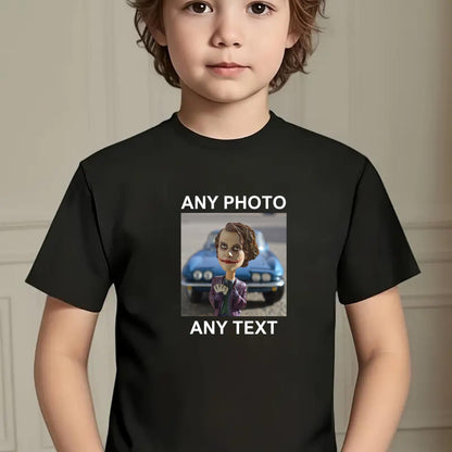 Personalised Photo Kids T-Shirt – Custom Name & Image - Top Tee