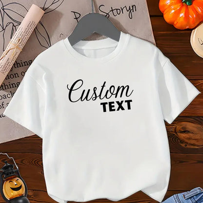 Personalised Kids tshirt - Childrens Custom Text tshirt - kids Name tshirt, Personalised Custom Text Party Gift Boys Girls Kids T-Shirts