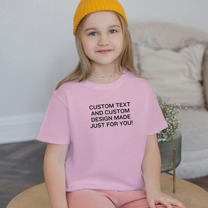 Custom Text & Image Personalised Kids T-Shirt