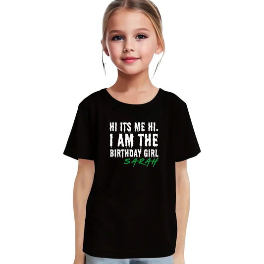 It&#39;s me Hi I&#39;m the Birthday Girl / Boy Kids T-shirt, Custom Birthday Name T-shirt, Custom Kids Birthday tshirt, Personalised Birthday tshirt