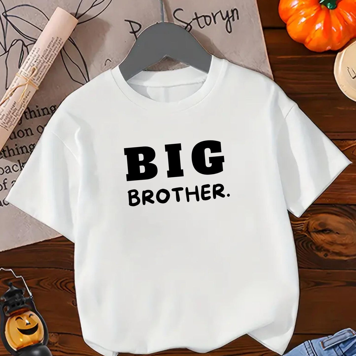 Big Brother Kids T-Shirt – Proud Sibling Shirt for Boys – Pregnancy Announcement Tee – Toddler Brother Graphic Shirt