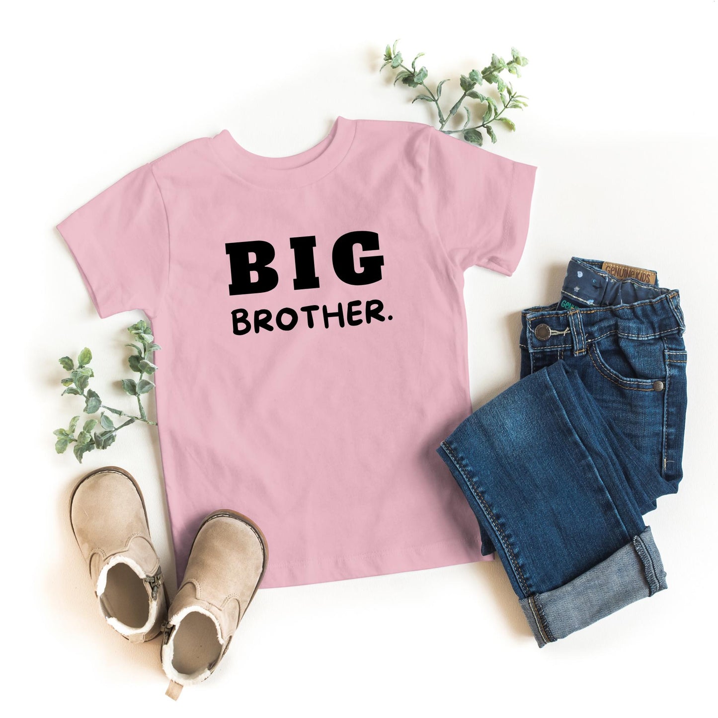 Big Brother Kids T-Shirt – Proud Sibling Shirt for Boys – Pregnancy Announcement Tee – Toddler Brother Graphic Shirt