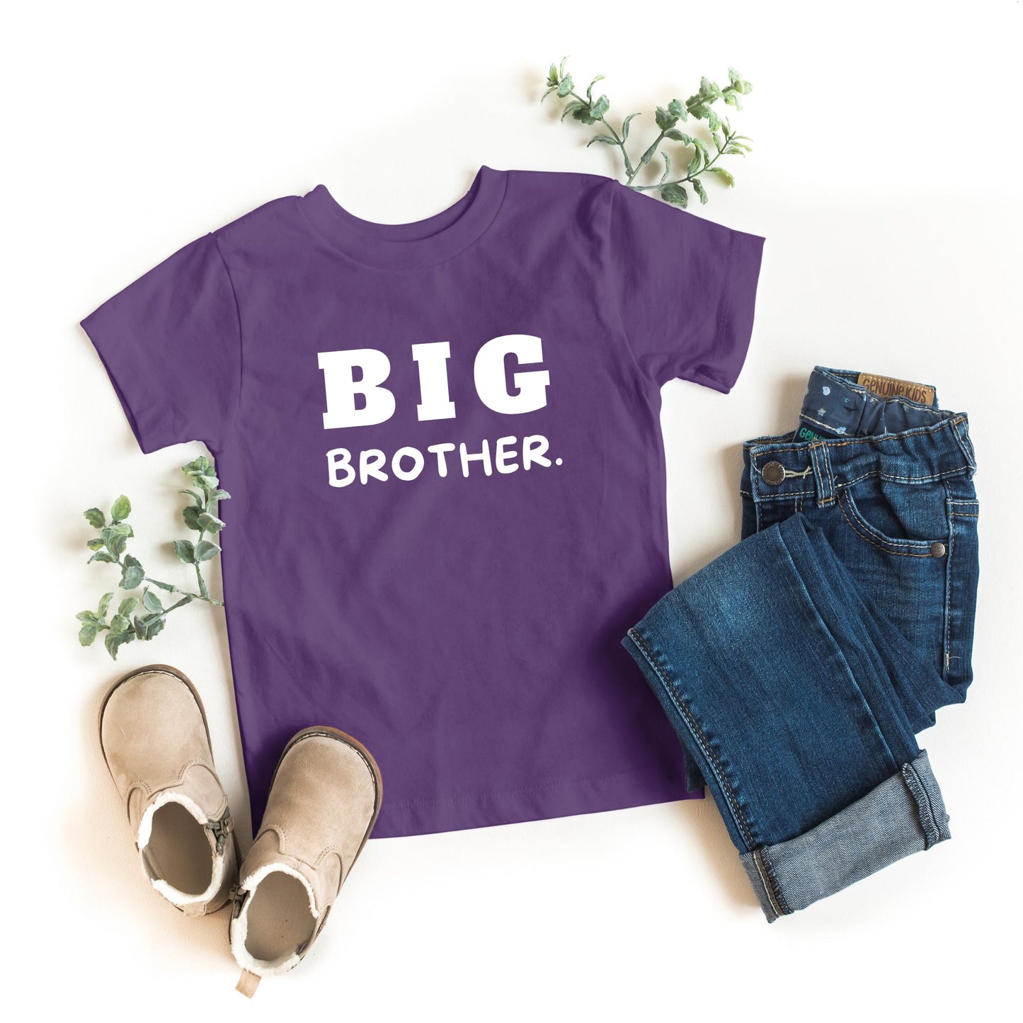 Big Brother Kids T-Shirt – Proud Sibling Shirt for Boys – Pregnancy Announcement Tee – Toddler Brother Graphic Shirt