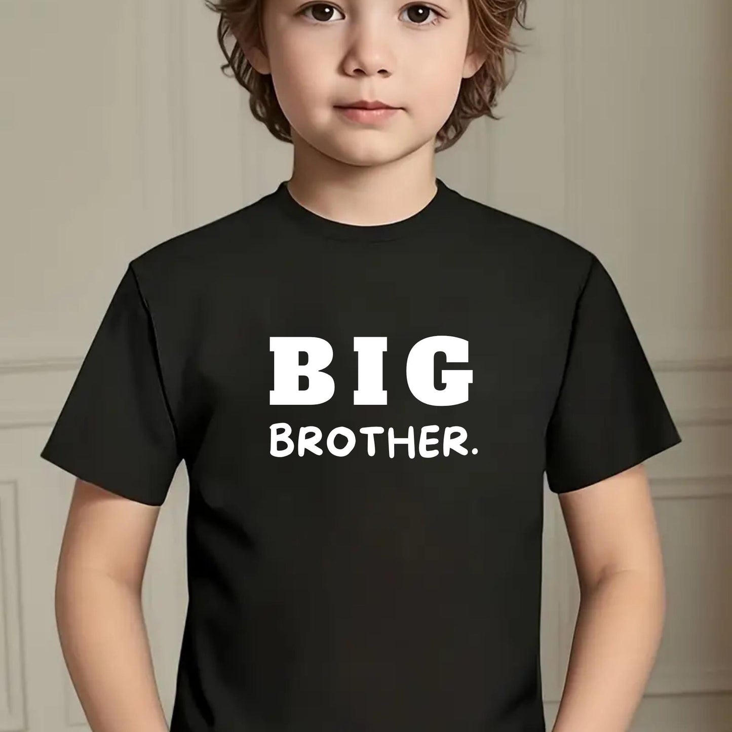 Big Brother Kids T-Shirt – Proud Sibling Shirt for Boys – Pregnancy Announcement Tee – Toddler Brother Graphic Shirt