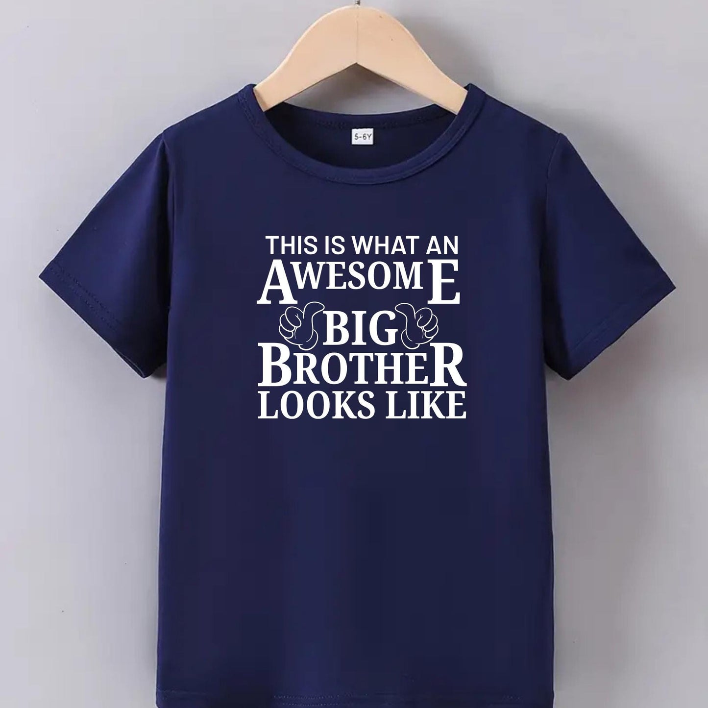 This Is What an Awesome Big Brother Looks Like T-Shirt – Funny Sibling Graphic Tee for Kids – Cool Brother Shirt for Boys – Toddler & Kids