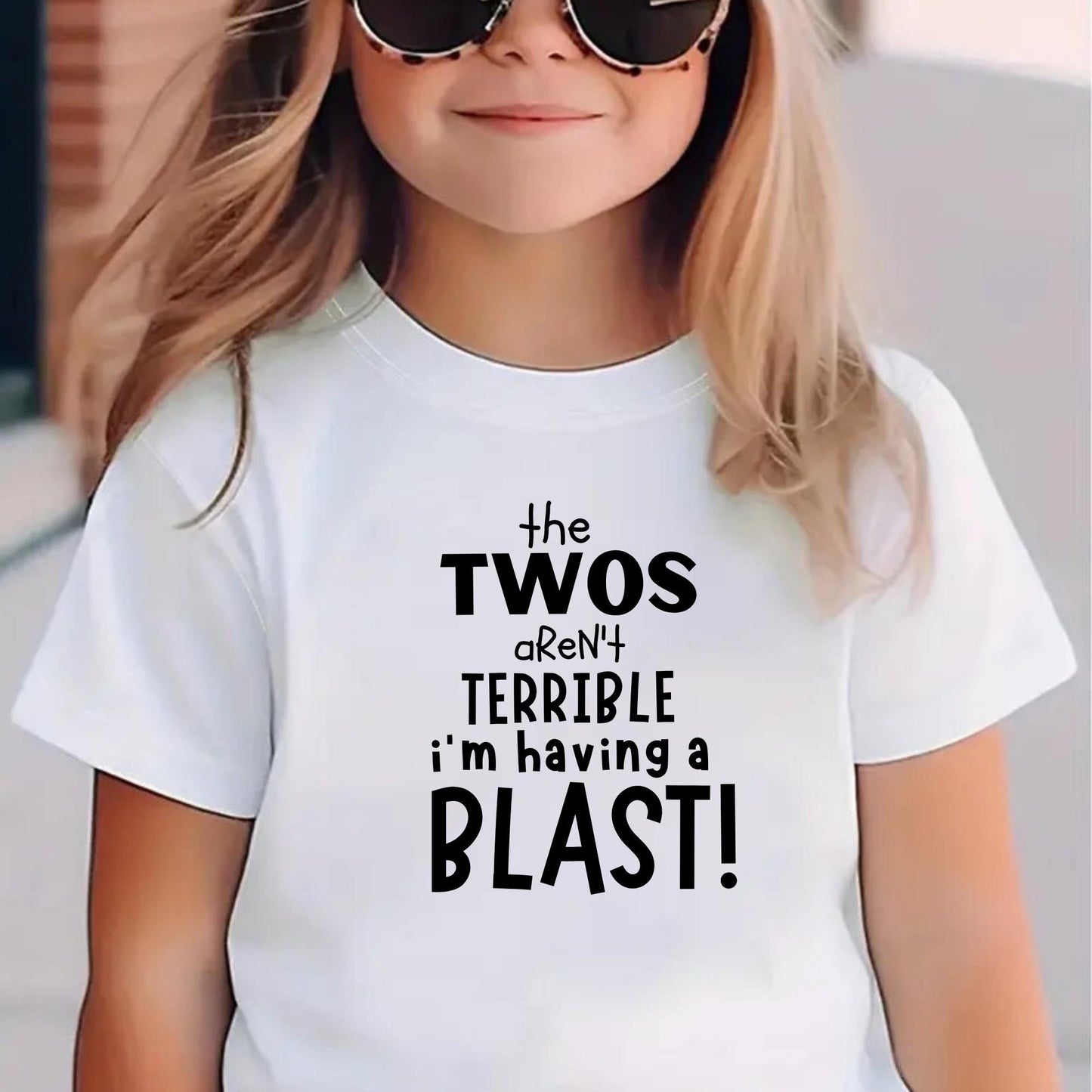 The Twos Aren’t Terrible I’m Having a Blast T-Shirt – Funny Toddler Birthday Shirt – 2nd Birthday Gift for Kids – Second Birthday Tee