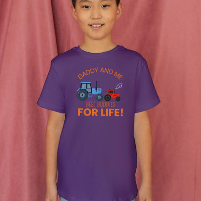 Daddy and Me Best Buddies for Life Tractor T-Shirt – Father and Son Matching Outfit – Farm Theme Kids Shirt – Cute Dad Toddler Gift