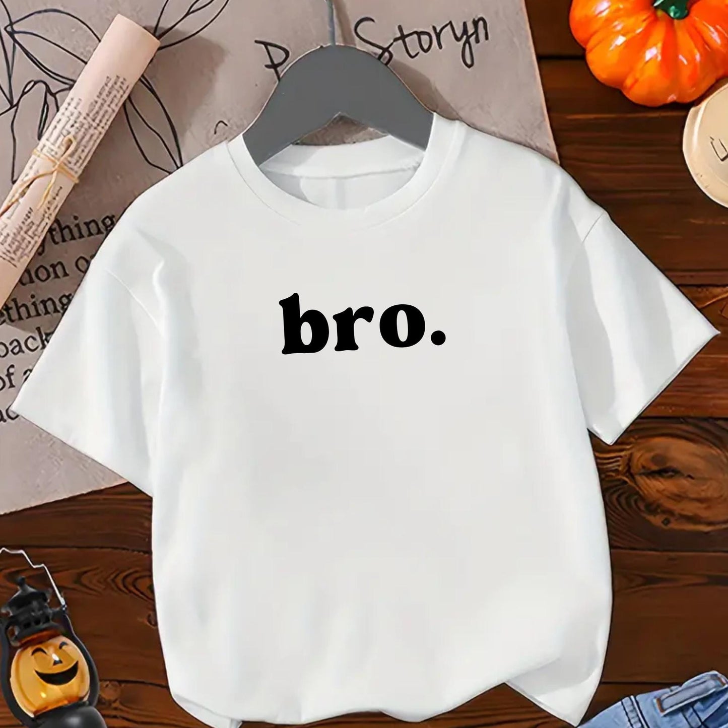 BRO. Kids T-Shirt – Minimalist Sibling Shirt for Boys – Big Brother Little Brother Tee – Cool Toddler Outfit
