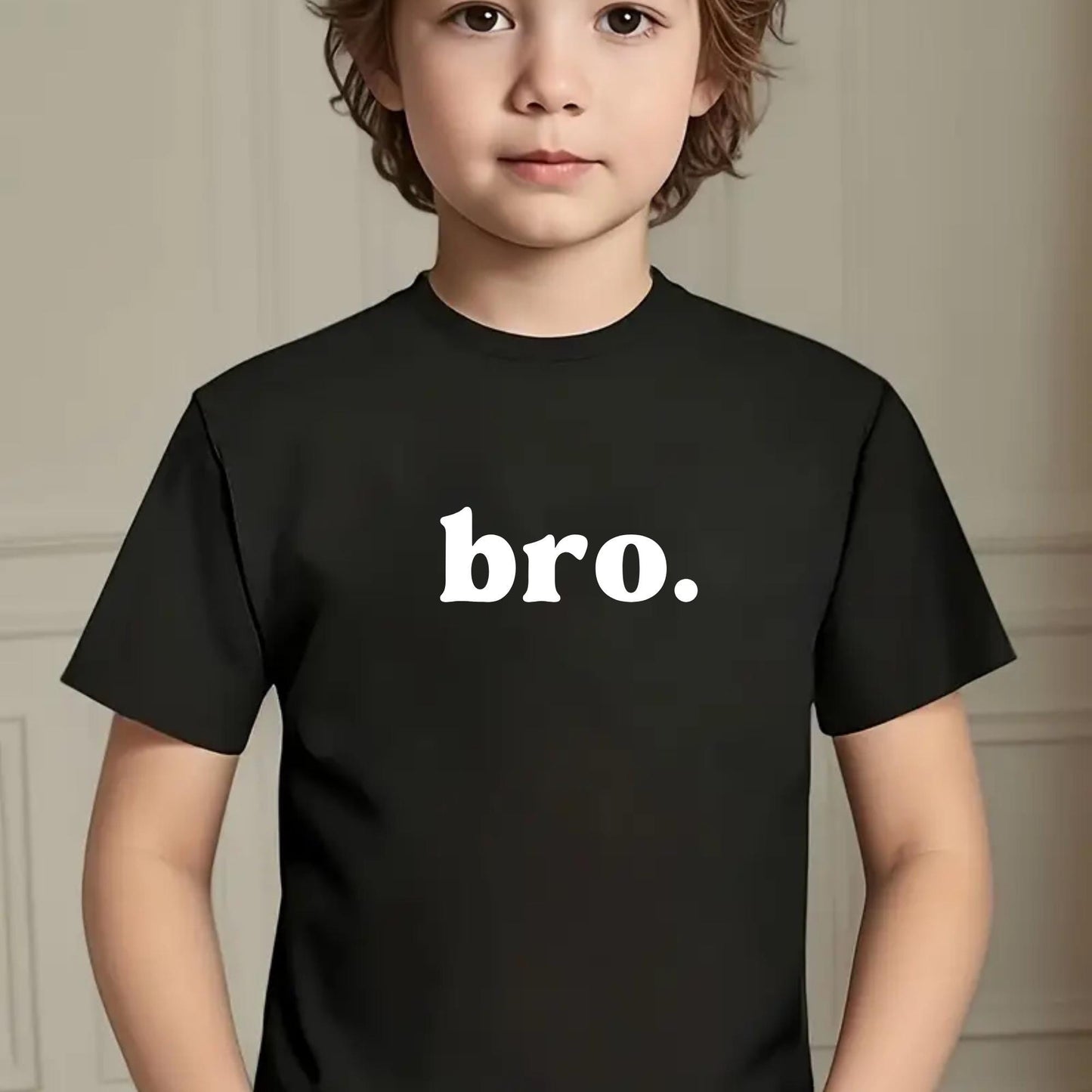 BRO. Kids T-Shirt – Minimalist Sibling Shirt for Boys – Big Brother Little Brother Tee – Cool Toddler Outfit