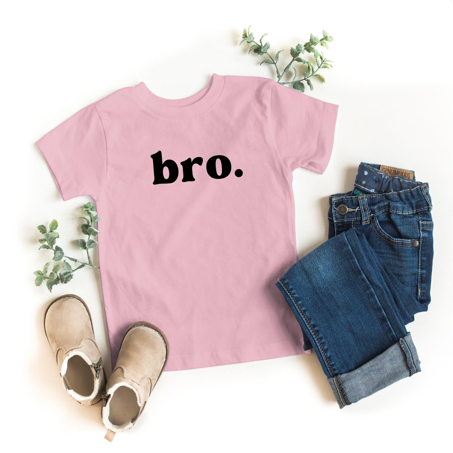 BRO. Kids T-Shirt – Minimalist Sibling Shirt for Boys – Big Brother Little Brother Tee – Cool Toddler Outfit