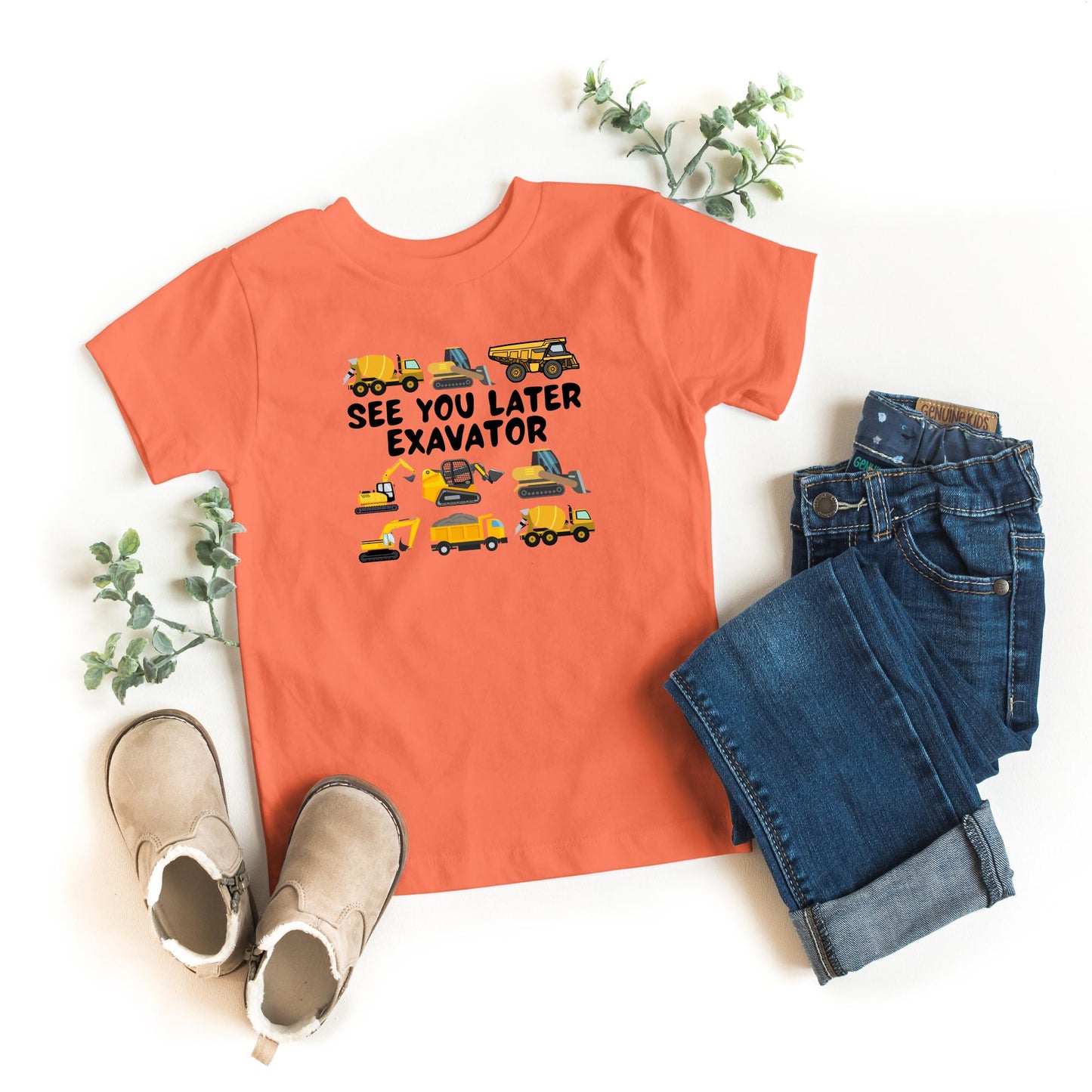 See You Later Excavator Shirt – Funny Construction Truck T-Shirt for Kids – Boys Excavator Shirt –Toddler Vehicle Lover Gift –Cute Truck Tee