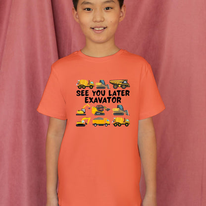 See You Later Excavator Shirt – Funny Construction Truck T-Shirt for Kids – Boys Excavator Shirt –Toddler Vehicle Lover Gift –Cute Truck Tee