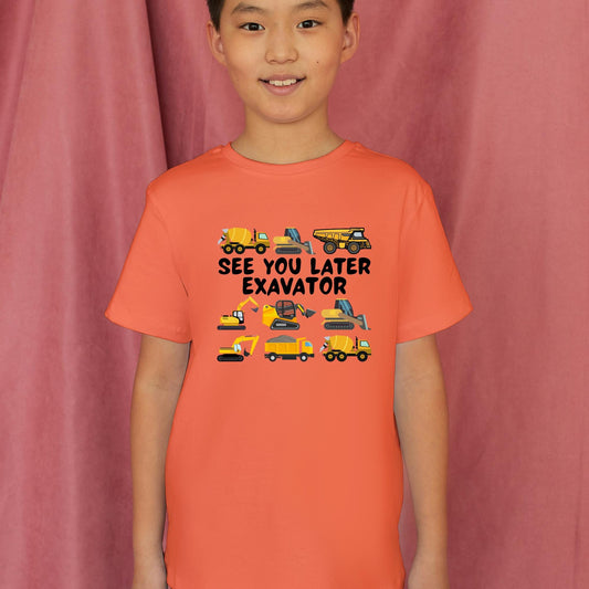 See You Later Excavator Shirt – Funny Construction Truck T-Shirt for Kids – Boys Excavator Shirt –Toddler Vehicle Lover Gift –Cute Truck Tee