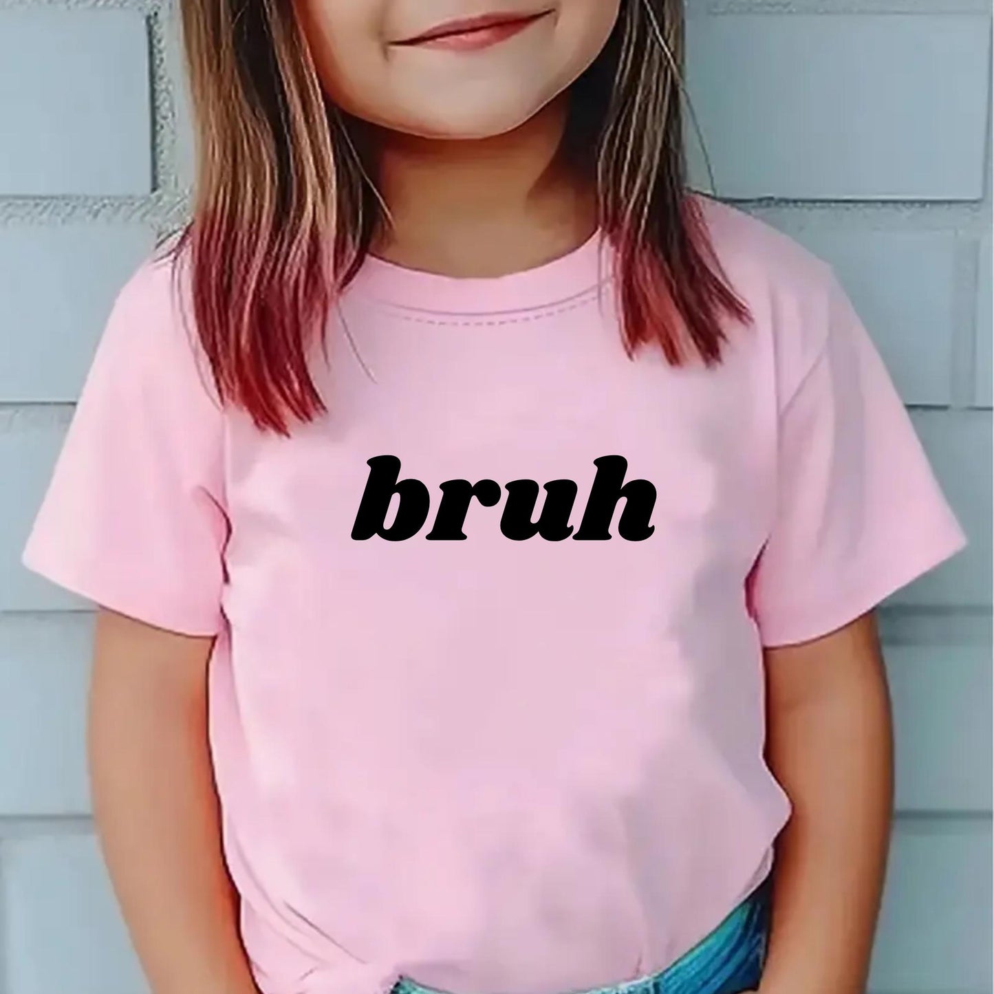 Bruh Kids T-Shirt – Funny Meme Shirt for Kids – Graphic Tee – Trendy Kids Shirt for Gamers and Meme Fans