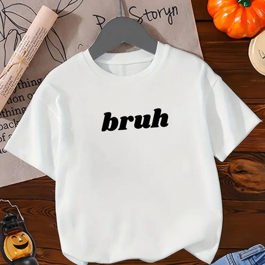 Bruh Kids T-Shirt – Funny Meme Shirt for Kids – Graphic Tee – Trendy Kids Shirt for Gamers and Meme Fans