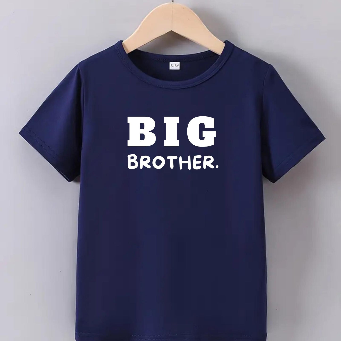 Big Brother Kids T-Shirt – Proud Sibling Shirt for Boys – Pregnancy Announcement Tee – Toddler Brother Graphic Shirt