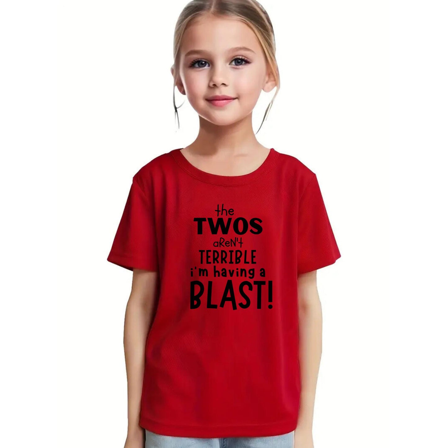 The Twos Aren’t Terrible I’m Having a Blast T-Shirt – Funny Toddler Birthday Shirt – 2nd Birthday Gift for Kids – Second Birthday Tee