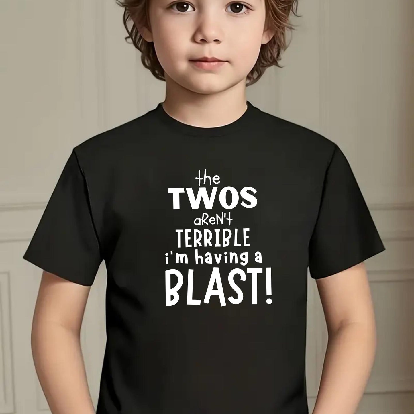 The Twos Aren’t Terrible I’m Having a Blast T-Shirt – Funny Toddler Birthday Shirt – 2nd Birthday Gift for Kids – Second Birthday Tee