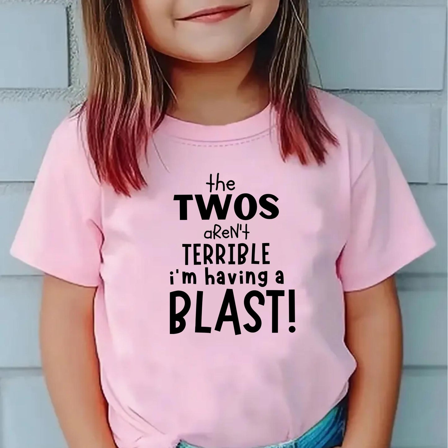 The Twos Aren’t Terrible I’m Having a Blast T-Shirt – Funny Toddler Birthday Shirt – 2nd Birthday Gift for Kids – Second Birthday Tee