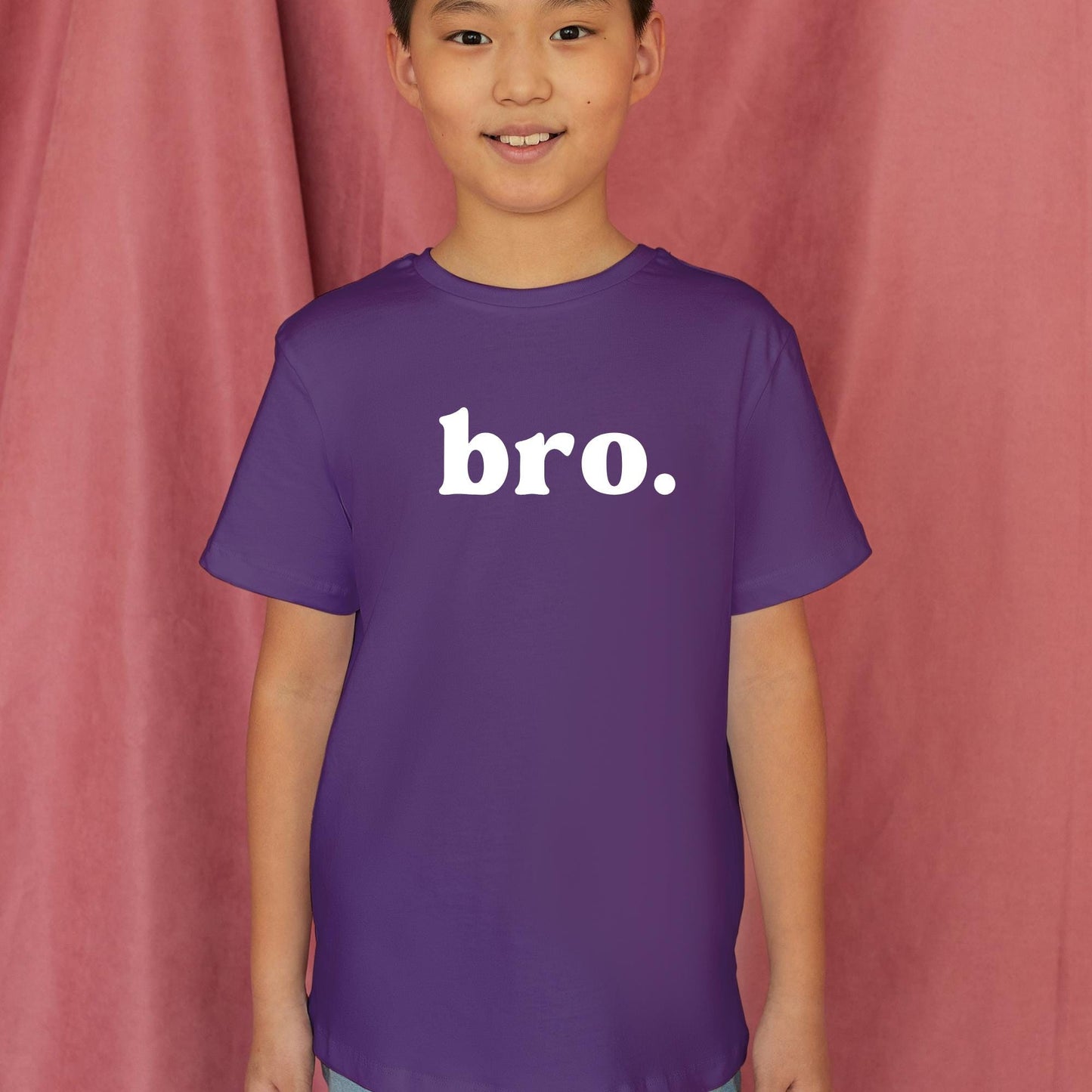 BRO. Kids T-Shirt – Minimalist Sibling Shirt for Boys – Big Brother Little Brother Tee – Cool Toddler Outfit