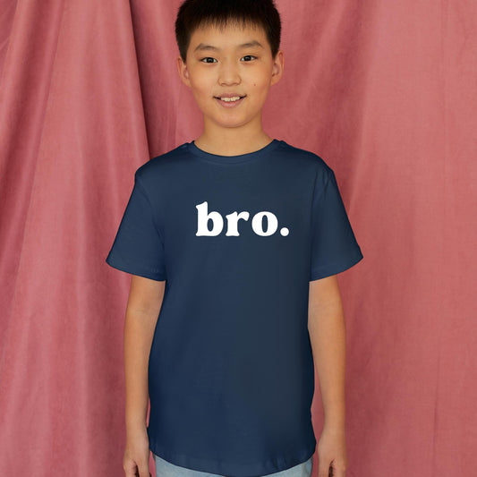 BRO. Kids T-Shirt – Minimalist Sibling Shirt for Boys – Big Brother Little Brother Tee – Cool Toddler Outfit