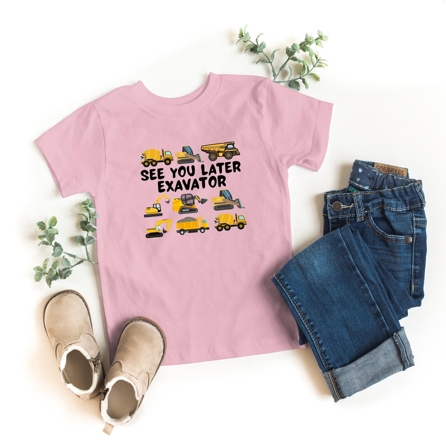 See You Later Excavator Shirt – Funny Construction Truck T-Shirt for Kids – Boys Excavator Shirt –Toddler Vehicle Lover Gift –Cute Truck Tee